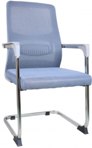 Conference chair, fixed, gray
