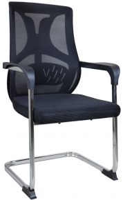 Conference chair with mesh back, black