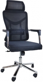 Office chair with mesh back, black