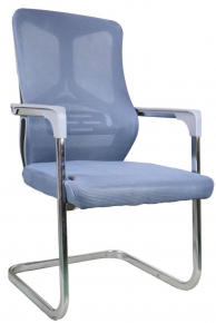 Conference chair with fabric surface, gray