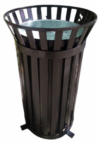 Metal recycle bin, round, 45L.