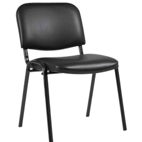 Office Chair with Leather Surface BZ01L, Black