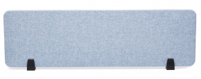 Double Desk Divider with Holders 30X100 cm. Sound Absorb Felt with Fabric (9+9 mm.) Sky Blue