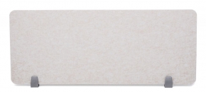 Desk Divider with Holders 30X100 cm. Sound Absorb Felt (12mm.) Brown Light Gray