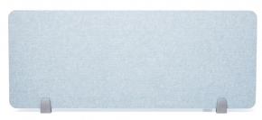 Desk Divider with Holders 30X100 cm. Sound Absorb Felt (12mm.) Sky Blue