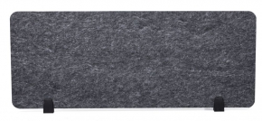 Desk Divider with Holders 30X100 cm. Sound Absorb Felt (12mm.) Dark Gray