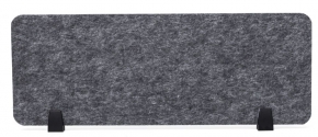 Desk Divider with Holders 40X120 cm. Sound Absorb Felt (15mm.) Dark Gray
