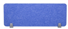 Desk Divider with Holders 30X100 cm. Sound Absorb Felt (12mm.) Blue