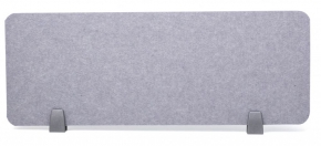 Desk Divider with Holders 40X120 cm. Sound Absorb Felt (15mm.) Gray