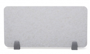 Desk Divider with Holders 30X60 cm. Sound Absorb Felt (12mm.) Brown Light Gray