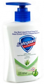 Antibacterial liquid soap Safeguard aloe 225 ml.