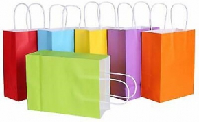 Kraft gift bag 33x26x12 cm. colored