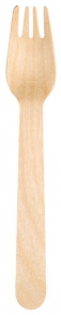 Disposable fork, wooden, 25 pieces