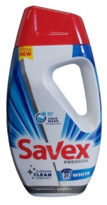 Fabric washing gel Savex White, 945ml.