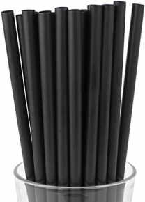 Cocktail straw, 100 pcs. (large), black