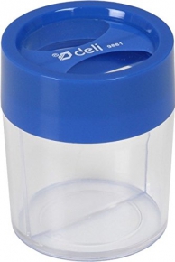 Magnetic cup for paper clips Deli 9881, with 2 compartments