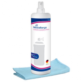 Screen cleaning liquid + microfiber Media Range