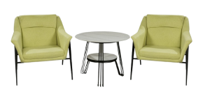 Magazine Table ZH + 2 Sofa Chairs