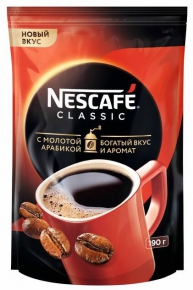 Instant coffee with Nescafe Classic Arabica, 190g, in economical packaging