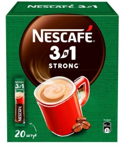 ხსნადი ყავა Nescafe Strong 3in1, 20ც. 14,5გრ. შეფუთვა