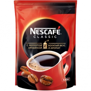 Instant coffee with Nescafe Classic Arabica, 320g, in economical packaging