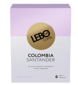 Drip Coffee Lebo Colombia, 6 pcs.