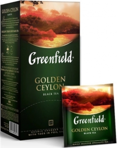 Greenfield Golden Ceylon black tea with an envelope, 25 pieces