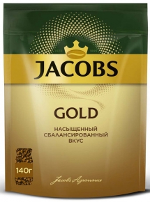 ხსნადი ყავა Jacobs Gold, 140 გრამი