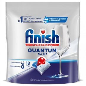 Tablets for Dishwasher Finish Quantum All in 1, 18 pcs.