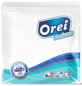 Napkin Orei Deluxe, 33x33 cm., 2 layers, 40 pieces, in a package, folded