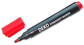 Permanent marker Deko, red