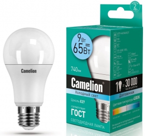 ეკონომიური LED ნათურა Camelion 9 W LED9-A60/845/E27