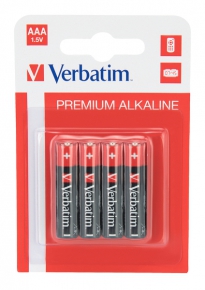 Battery Verbatim Premium Alkaline LR03 1.5V, AAA, 4pcs.