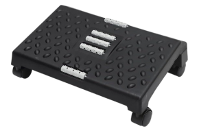 Footrest with wheels, 38X25X9.5 (12.5) cm.