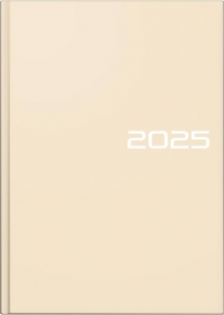 2025 Diary Brunnen, Daily, Cream Color (Eng., Fr., Spa., Ita., Ger., Nld.)