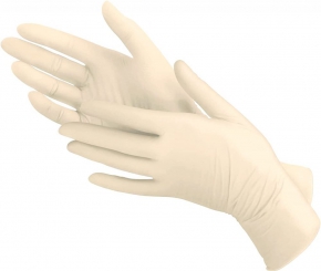 Latex gloves, powder free, 100 pieces, size S