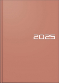 2025 Diary Brunnen, Daily, Coral (Eng., Fr., Spa., Ita., Ger., Nld.)