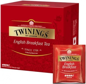 შავი ჩაი Twinings of London English Breakfast tea, 50 ცალი