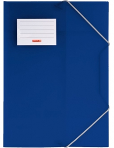 A4 Folder Brunnen with rubber bands, Blue