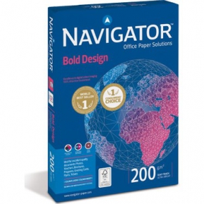 ქაღალდი A4 Navigator Bold Design, ფერადი ბეჭდვისთვის, 200გრ. 150ფ.