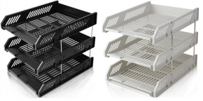 Plastic shelf with 3 compartments Deli