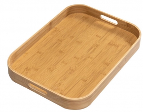 Bamboo tray with handle, 28X40X5cm.