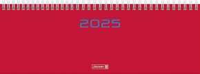 2025 Diary Brunnen, 30X11 cm. Weekly, Red (Eng., Fr., Ita., Ger.)