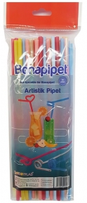 Bonapipet cocktail straw, 50 pcs. colored