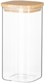 მინის ქილა ბამბუკის თავსახურით Ardesto Midori, 700მლ.