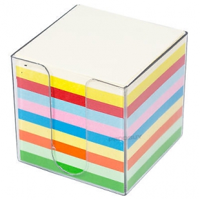 Note papers with holder Helio 90x90 mm. 870 sheets, colored