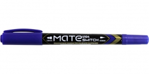 Permanent marker double tip Mate blue, 1.0 mm/0.5 mm.