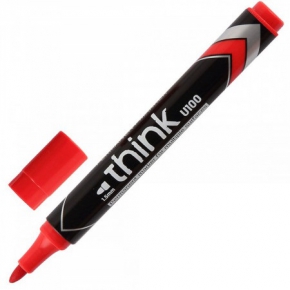 Permanent marker Deli Think U100 1.5 mm. red