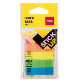 5 color bookmark with Deli STICK UP dispenser