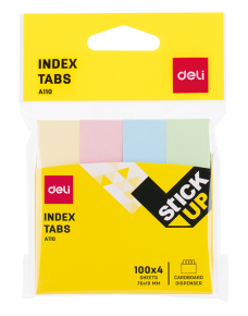 Index tabs 76X19 mm. 100 sheets, Deli STICK UP A110